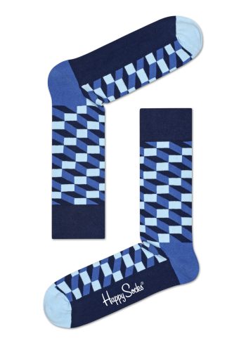 Happy Socks Optic sokken blauw/donkerblauw