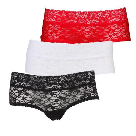 Björn Borg - Dames - Hotpants Solid 3-Pack - Multicolour/Roze/Wit/Zwart - Maat L