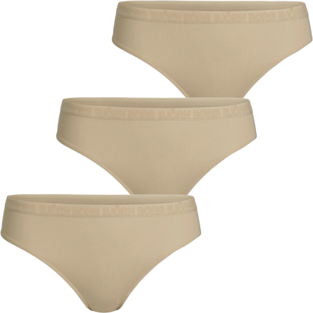 Björn Borg - Dames - Hipster Noos Solid 3-Pack - Beige - Maat 40