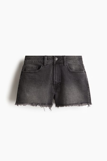 H & M - High Denim shorts - Zwart