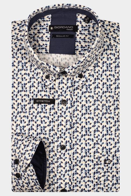 Giordano Casual hemd lange mouw Blauw Ivy Long sleeve button down s 517011/60