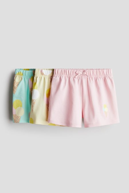 H & M - Set van 3 katoenen shorts - Groen