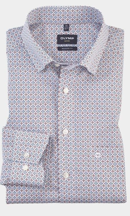 Olymp Business hemd lange mouw Wit 128064-Hemden 128064/00