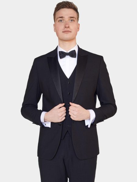 Ziltt Smoking Zwart 3-delig DINNER SUITS NYG-H62339/Black plain