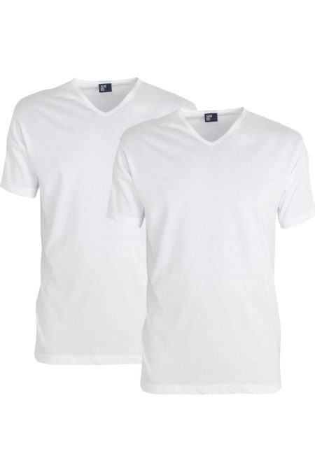 Alan Red Vermont T-Shirt V-hals Dubbel pak wit