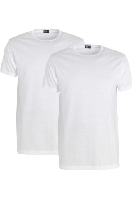 Alan Red Derby T-Shirt ronde hals Dubbel pak wit