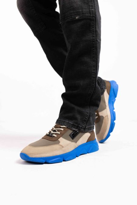 Ab Lifestyle Runner 2 Heren Taupe/Blauw - Maat 40 - Kleur: BeigeBlauw | Soccerfanshop