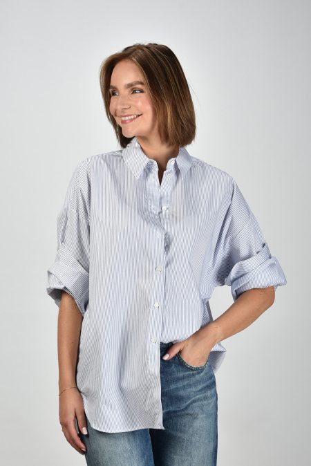 Academia blouse Giorgia 1069-626 riga azzurra