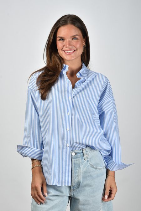 Academia blouse Giorgia 1069-645 riga celeste