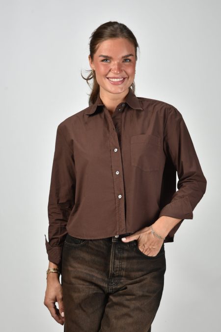 Academia blouse Mia 75DT1-820 marrone unito tinto capo