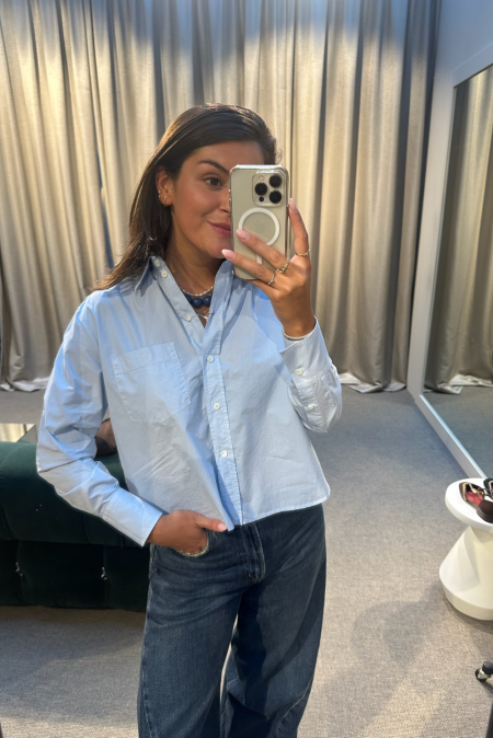 Academia blouse Mia 75DT1-620 celeste unito tinto capo