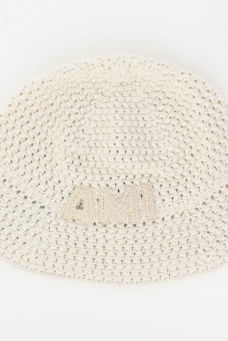 Ami Paris hoed Ami Patch UHA255.AW0085 white cream