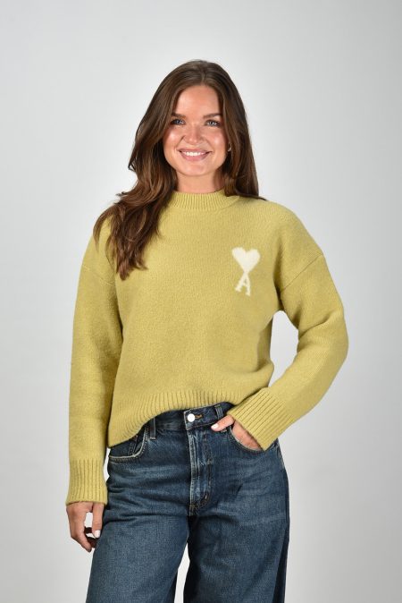 Ami Paris trui ADC Nuage UKS836.KN0135 anis/ecru