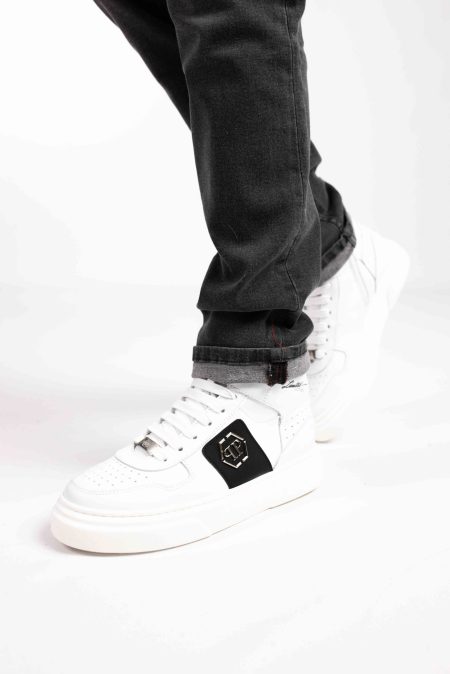 Philipp Plein Sneakers 76452 Dames/Kids Wit/Zwart - Maat 40 - Kleur: WitZwart | Soccerfanshop