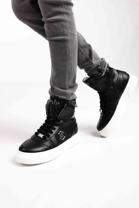 Philipp Plein Sneakers 76452 Dames/Kids Zwart/Wit - Maat 40 - Kleur: WitZwartGrijs | Soccerfanshop