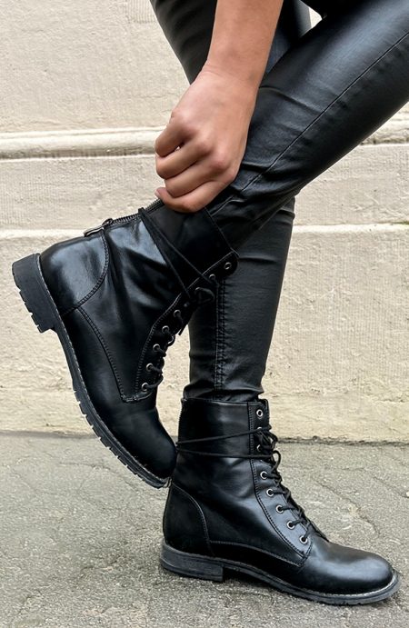 Biker Buckle Zip Boots