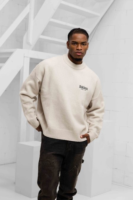 Black Bananas Knitted Sweater Heren Beige - Maat XL - Kleur: Beige | Soccerfanshop