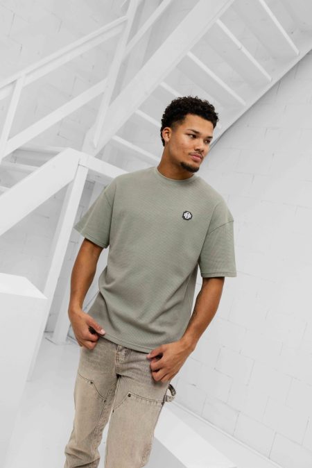 Black Bananas Monogram Waffle T-Shirt Heren Groen - Maat XL - Kleur: Groen | Soccerfanshop