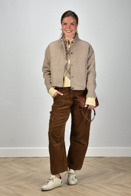 Blonde no.8 jas Naomi taupe