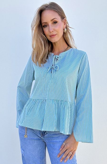 Blouse Met Strikjes Mint