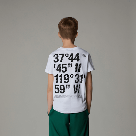 The North Face Coordinates-t-shirt Met Print Voor Jongens Tnf White male