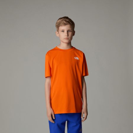 The North Face Reaxion-t-shirt Voor Jongens Tnf Orange male