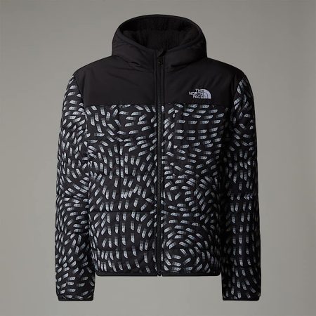 The North Face Omkeerbare Shasta-jas Met Capuchon Met Volledige Rits Voor Jongens Tnf Black Vector Field Print male