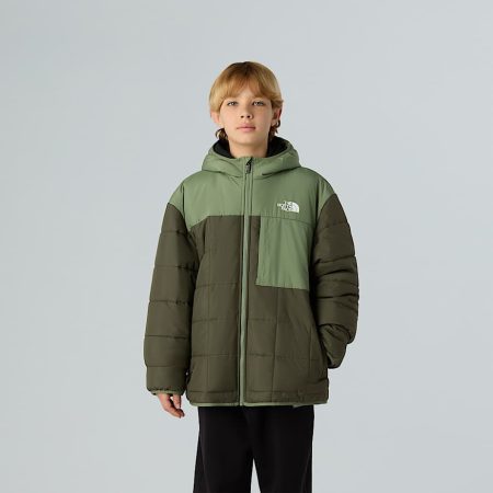 The North Face Omkeerbare Shasta-jas Met Capuchon Met Volledige Rits Voor Jongens New Taupe Green-bark Mist male