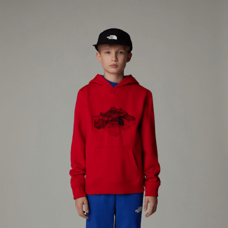 The North Face Topografische Hoodie Voor Jongens Tnf Red male