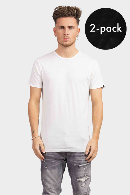 Puma Basic Crewneck T-Shirt 2-Pack Heren Wit - Maat L - Kleur: Wit | Soccerfanshop