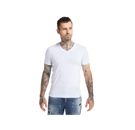 Carlo Colucci Basic T-Shirt V-Neck Heren Wit - Maat S - Kleur: Wit | Soccerfanshop