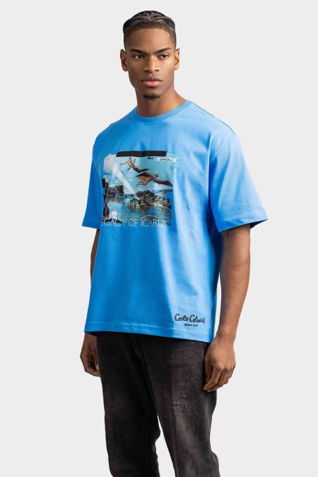 Carlo Colucci C3439 16 Icarius T-Shirt Heren Blauw - Maat XXL - Kleur: Blauw | Soccerfanshop