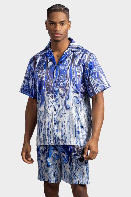 Carlo Colucci C5069 101 Blouse Heren Blauw - Maat L - Kleur: Blauw | Soccerfanshop