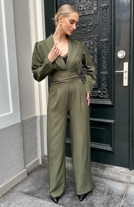 Classic Jumpsuit Detailed Suit Army
