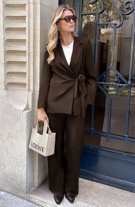 Classic Wrap Blazer Choco