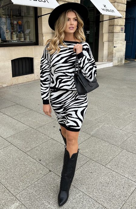 Co-ord Soft Zebra Zwart