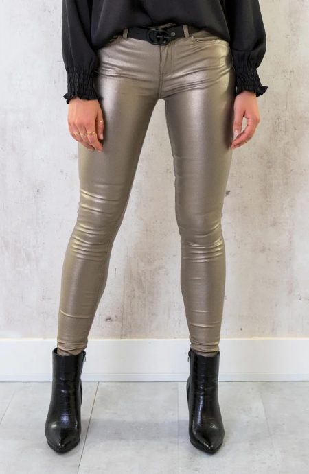 Coating Jeans Metallic Gold