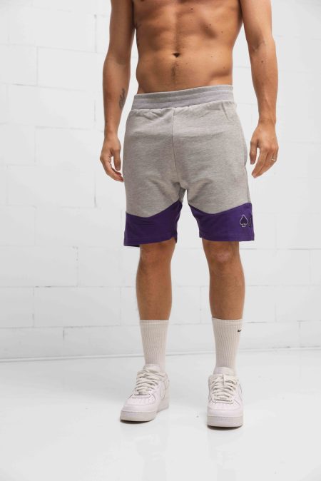 Confirm Korte Broek Vancouver Heren Grijs/Paars - Maat XS - Kleur: PaarsGrijs | Soccerfanshop