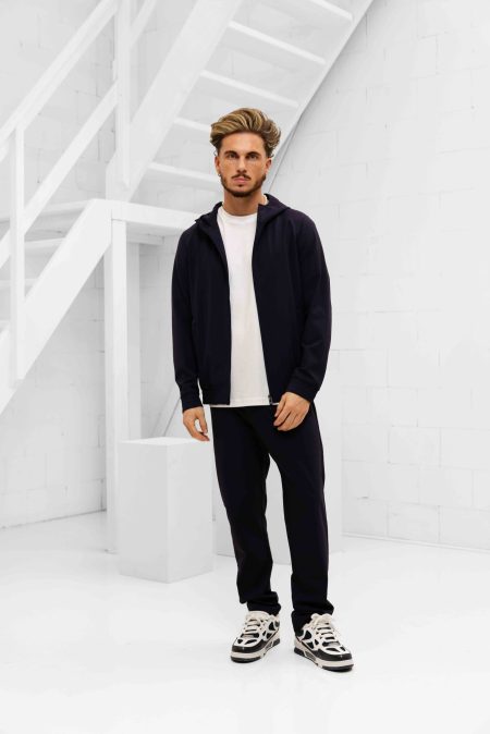 Cou7ure Essentials Reflection Hoodie Trainingspak Heren Donkerblauw - Maat XL - Kleur: Donkerblauw | Soccerfanshop