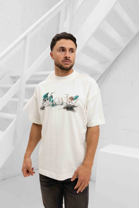 Croyez Blue Heron T-Shirt Heren Wit - Maat L - Kleur: Wit | Soccerfanshop