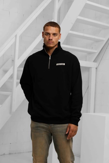 Croyez Etiquette Half-Zip Sweater Heren Zwart - Maat M - Kleur: Zwart | Soccerfanshop