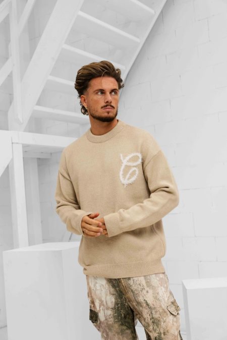 Croyez Fluffy Essence Knit Sweater Heren Beige - Maat M - Kleur: Beige | Soccerfanshop