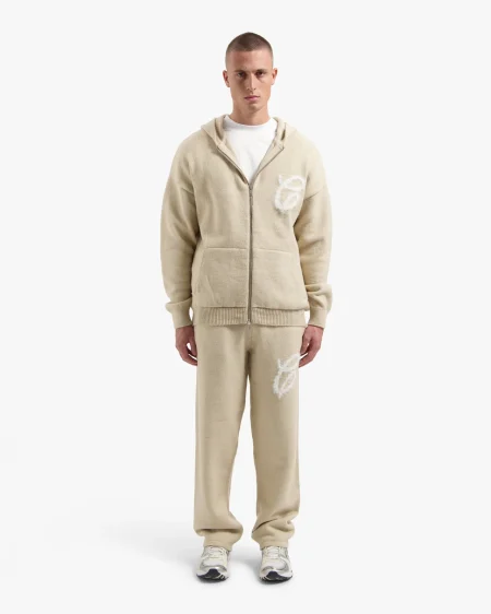 Croyez Fluffy Essence Knit Zip Hoodie Heren Beige - Maat M - Kleur: Beige | Soccerfanshop