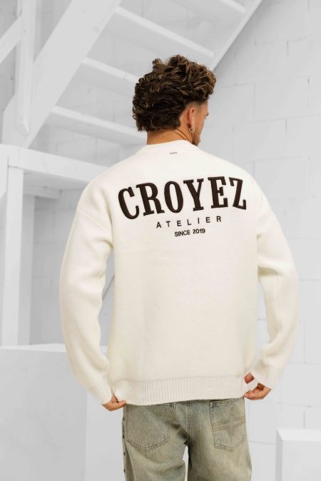 Croyez Gallery Knit Sweater Heren Gebroken Wit - Maat XS - Kleur: Gebroken Wit | Soccerfanshop