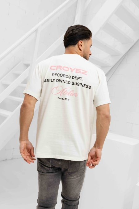 Croyez Records T-Shirt Heren Gebroken Wit - Maat XL - Kleur: Gebroken Wit | Soccerfanshop