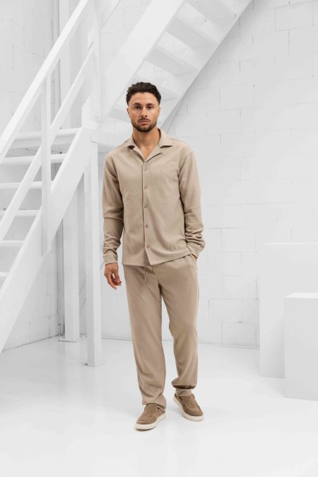 Croyez Ribbed Set Heren Beige - Maat M - Kleur: Beige | Soccerfanshop