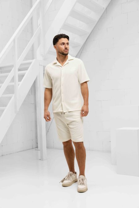 Croyez Ribbed Zomerset Heren Gebroken Wit - Maat L - Kleur: Gebroken Wit | Soccerfanshop