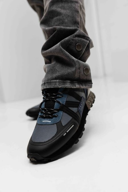 Cruyff Montserrat Fearia Hex-Tech Sneakers Heren Blauw/Zwart - Maat 45 - Kleur: ZwartBlauw | Soccerfanshop