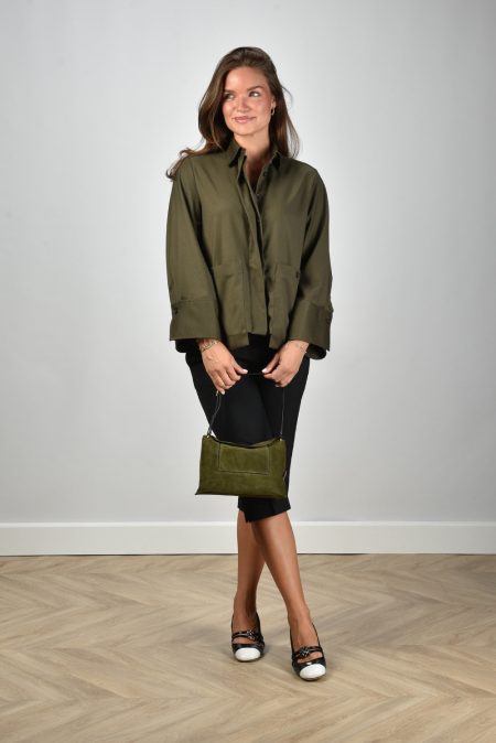 Academia blouse Lisette 75D14-730 unito verde