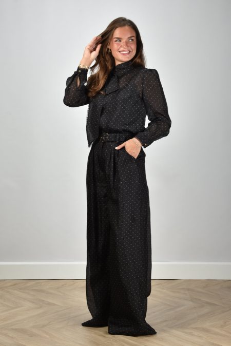 Zimmermann broek Dream Wide Leg 5526PF253 black dot